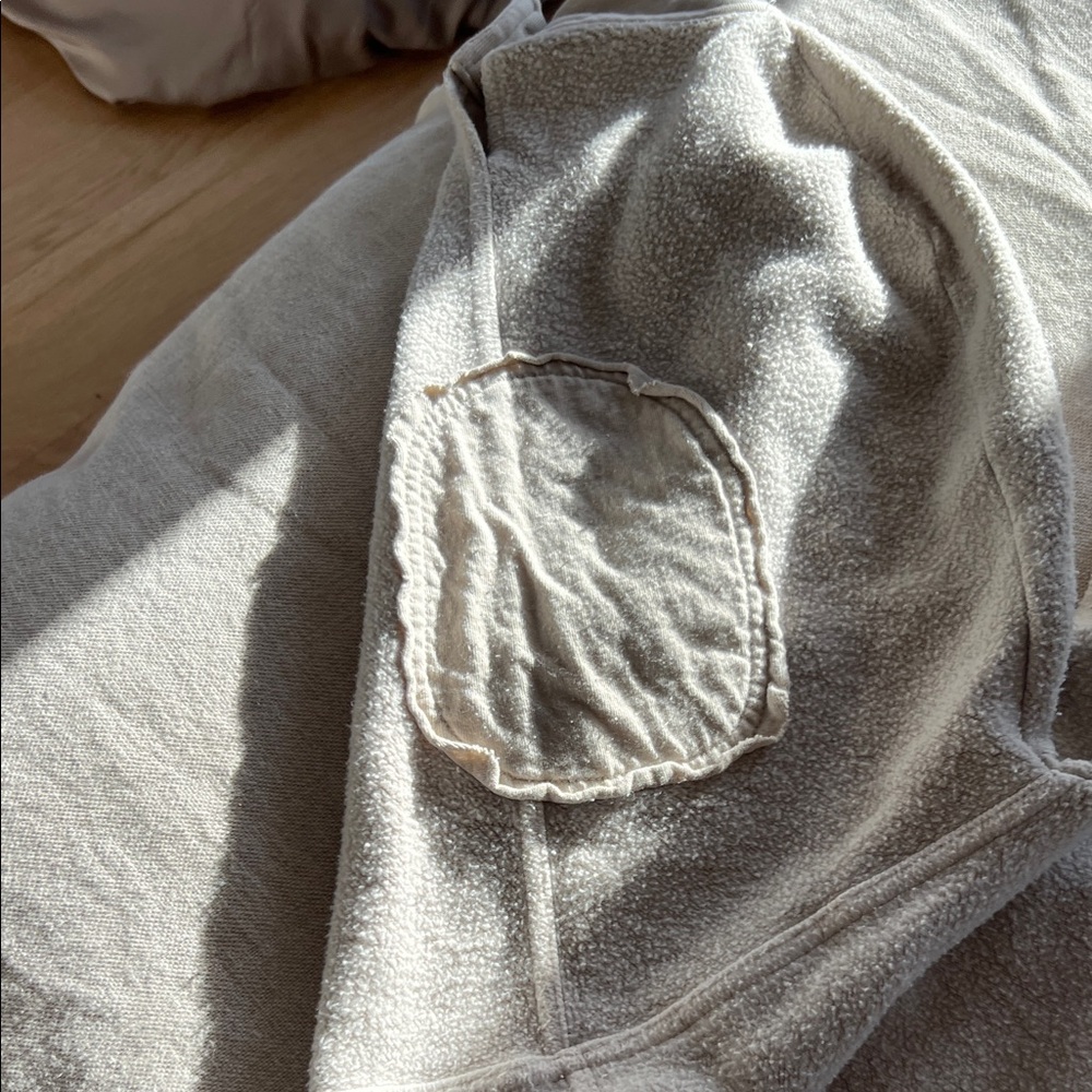 Free People Men's Light Tan Fleece Jacket - Picture 5 of 5